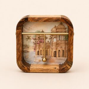Daily Talks Mango Wood Napkin Holder — Udaipur Palace (M52) — corporate gifting Chandigarh
