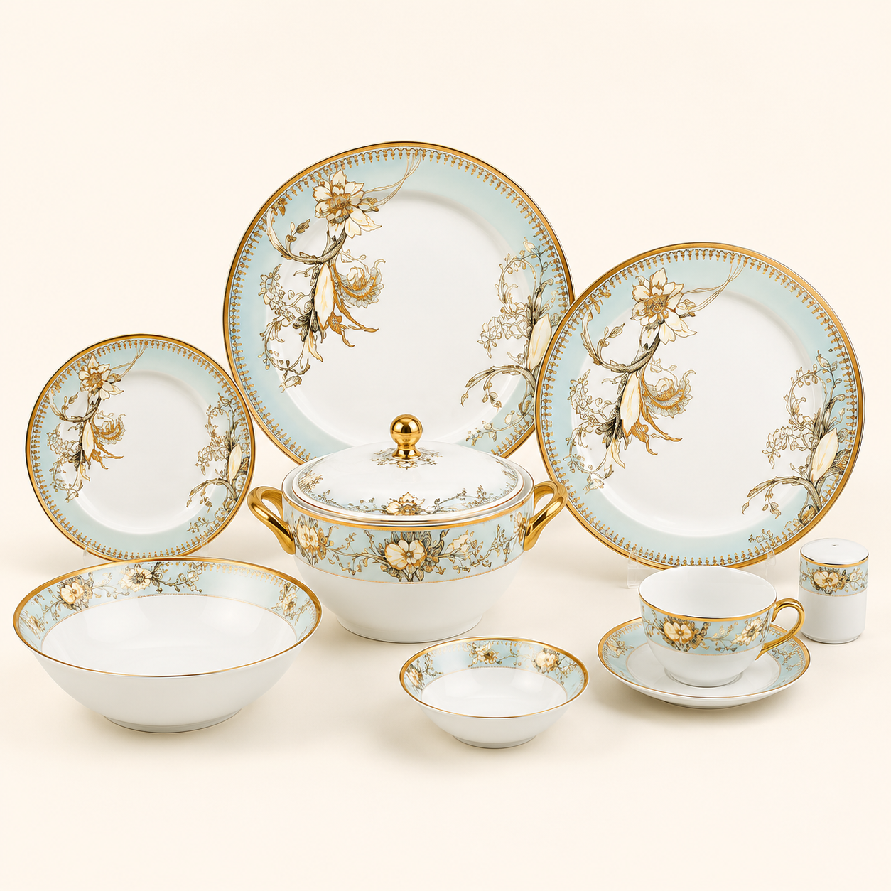 JCPL Ebony Georgian Dinner Set — E-627 (40 Pcs) — corporate gifting Chandigarh