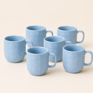 JCPL Knit Coffee Mug Set (6 Pcs) — Sky Blue — corporate gifting Chandigarh