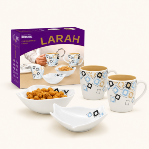 Larah by Borosil 6-Piece Chai-Nashta Set — corporate gifting Chandigarh