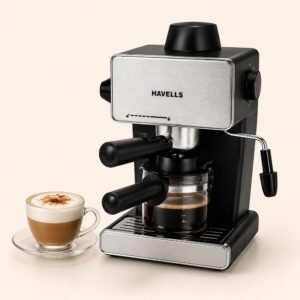 Havells Donato Coffee Maker (Espresso/Cappuccino Machine) - 900W with steam function | Diwali Corporate Gift