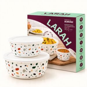 Larah Essentials 2-Piece Storage Bowl Set (800ml + 1.2L)